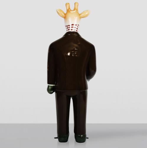 Decorative Giraffe Sculpture in Suit – Luxury Standing Figurine by Luxury Group International