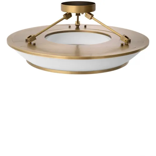 Ceiling Lamp – Antique Brass Finish with White Glass by Luxury Group International