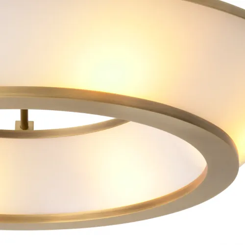 Ceiling Lamp – Antique Brass Finish with White Glass by Luxury Group International