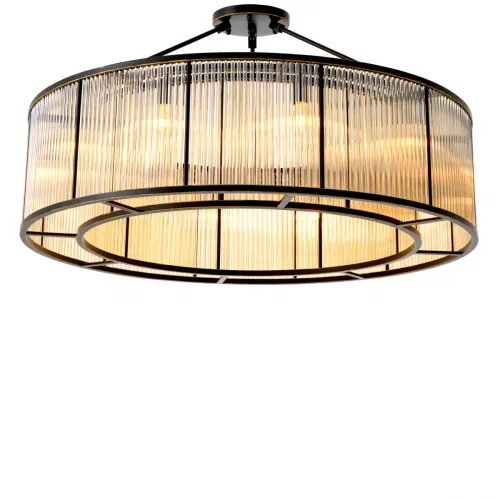 Royal Ceiling Lamp – Bronze Highlight Finish with Vintage Glass by Luxury Group International