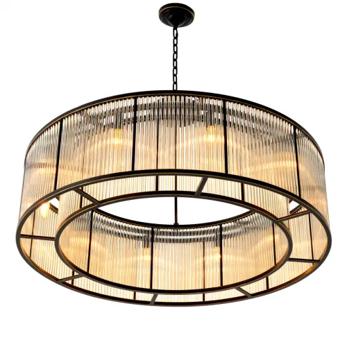 Royal Ceiling Lamp – Bronze Highlight Finish with Vintage Glass by Luxury Group International