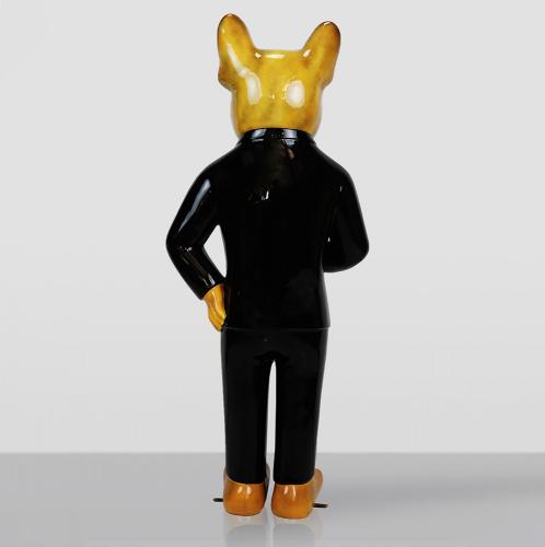 Decorative Bulldog Sculpture in Suit – Luxury Standing Figurine by Luxury Group International