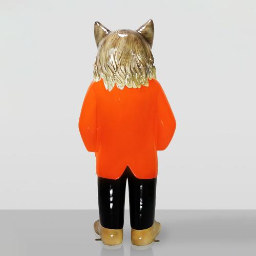 Decorative Cat Sculpture in Suit – Luxury Standing Figurine by Luxury Group International