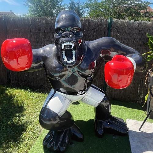 Large Boxer Gorilla Sculpture – “Rocky” Limited Edition by Luxury Group International