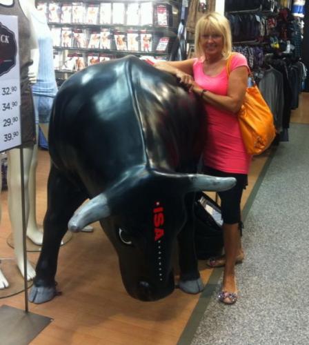 Life-Size Bull Sculpture – Odyssey Collection (Single Color Fiberglass Figure) by Luxury Group International