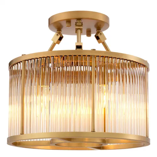 Royal Ceiling Lamp – Antique Brass Finish with Vintage Glass