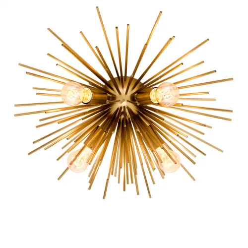 Grand Luxe Ceiling Lamp – Matte Brass Sunburst Design by Luxury Group International