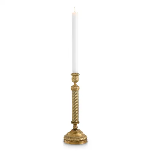 Antique Brass Carnier L Candle Holder – Neo-Classical Charm