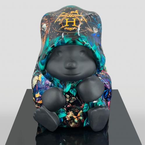 Luxury Indian-Themed Panda Sculpture – Artistic Indie Design