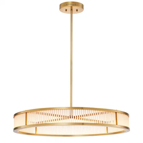 Luxury Bronze Highlight Drum Pendant with Frosted Glass Rods