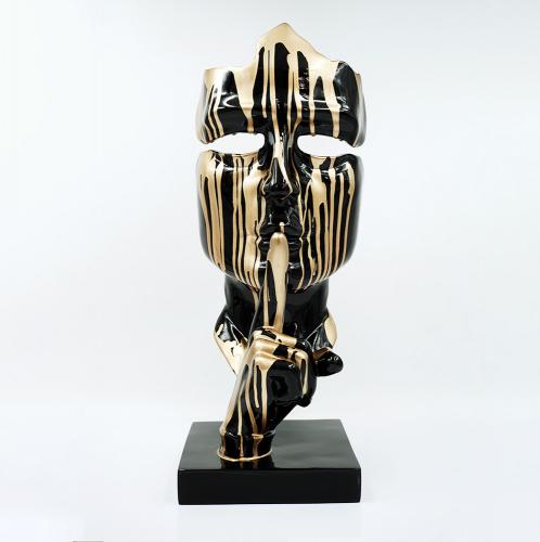 Luxury Small Mask Sculpture on Stand 