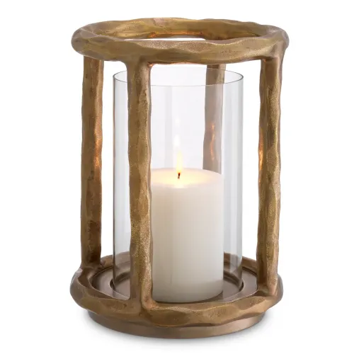 Vintage Aurelia Hurricane – Brass Finish with Clear Glass