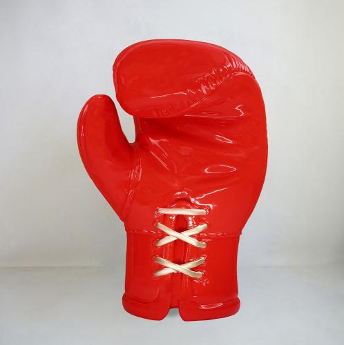 Luxury Large Boxing Glove Sculpture – White, Red & Black by Luxury Group International
