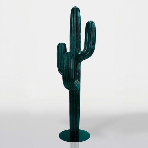 Luxury Green Metallic Cactus Sculpture – 195 cm Décor