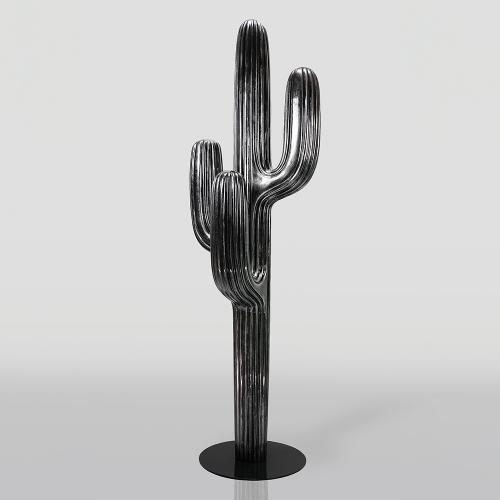 Luxury Silver Patina Cactus Coat Rack – 195 cm Décor