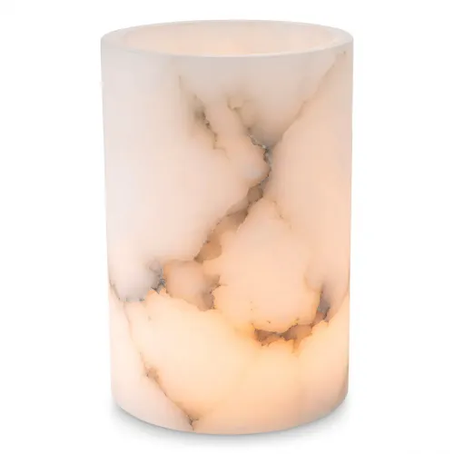 Royal Mercer Hurricane L Candle Holder – Translucent Alabaster Luxury Décor