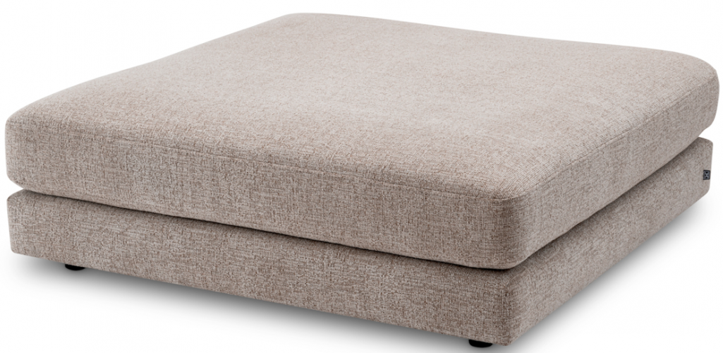 Luxury Greige Lounge Bench – Sleek Black Base by Luxury Group International