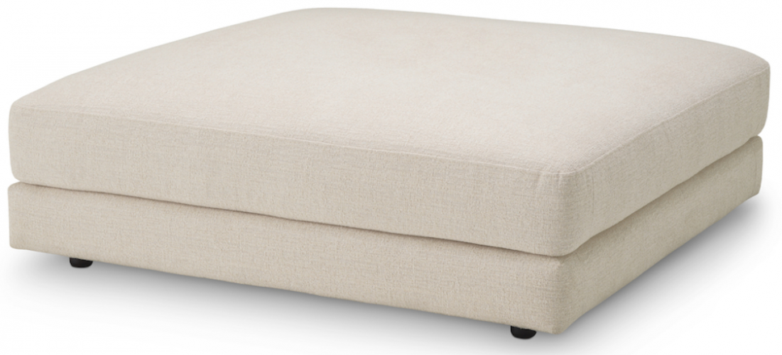 Luxury Greige Lounge Bench – Sleek Black Base by Luxury Group International