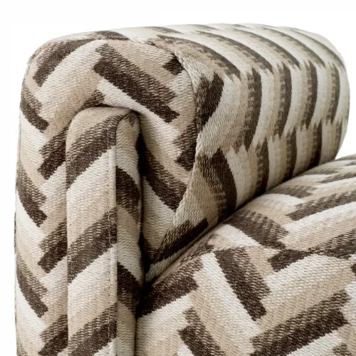 Anspruchsvolle Designer-Bank - Chevron Brown Fabric Base von Luxury Group International