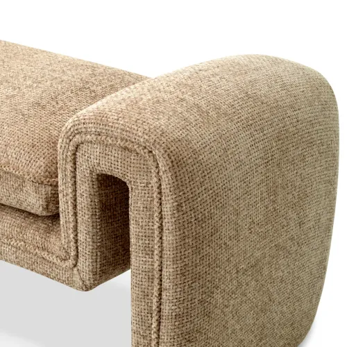 Grand Bench – Lyssa Sand Upholstery with Modern Silhouette by Luxury Group International