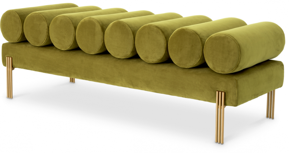Exclusive Luxury Bench – Velvet Cushioning & Brass Detailing