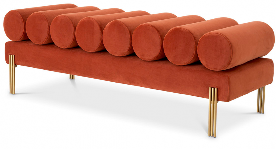 Exclusive Luxury Bench – Velvet Cushioning & Brass Detailing