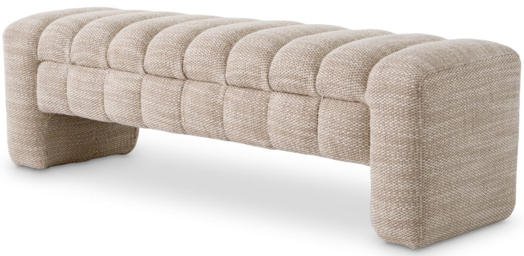 Premium Seating Bench – Skyward Sand Fabric Design