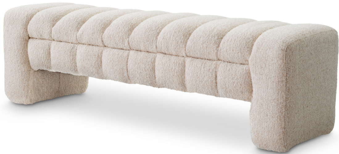 Premium Seating Bench – Skyward Sand Fabric Design