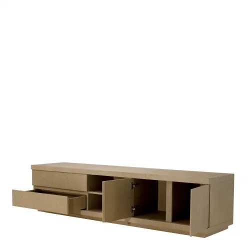 Modern TV Cabinet – Washed Oak Veneer in Contemporary Luxury Finish by Luxury Group International
