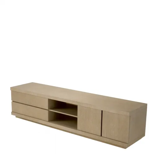 Modern TV Cabinet – Washed Oak Veneer in Contemporary Luxury Finish by Luxury Group International