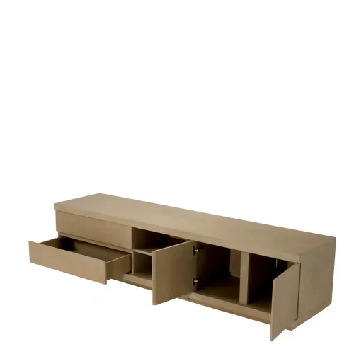 Modern TV Cabinet – Washed Oak Veneer in Contemporary Luxury Finish by Luxury Group International