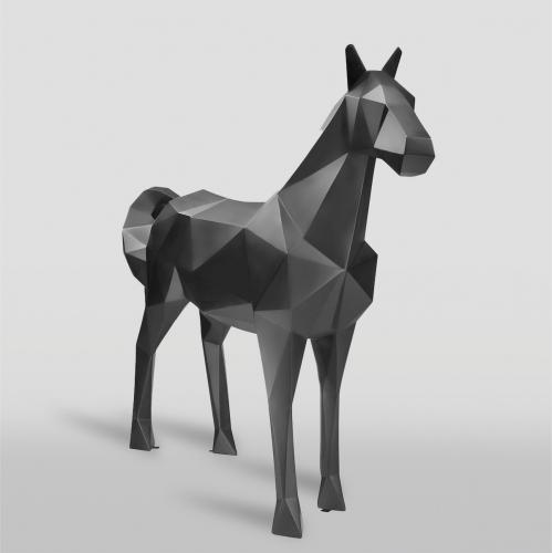 Majestic Geometric Horse Sculpture – Large Luxury Contemporary Art Piece by Luxury Group International