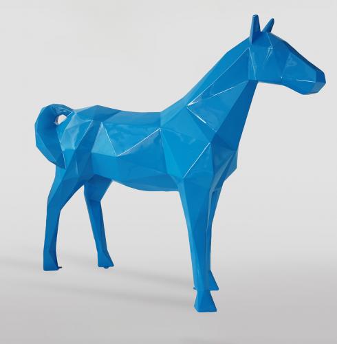 Majestic Geometric Horse Sculpture – Large Luxury Contemporary Art Piece by Luxury Group International