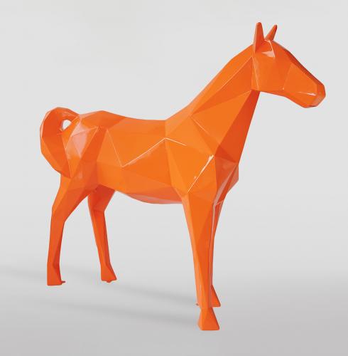 Majestic Geometric Horse Sculpture – Large Luxury Contemporary Art Piece by Luxury Group International