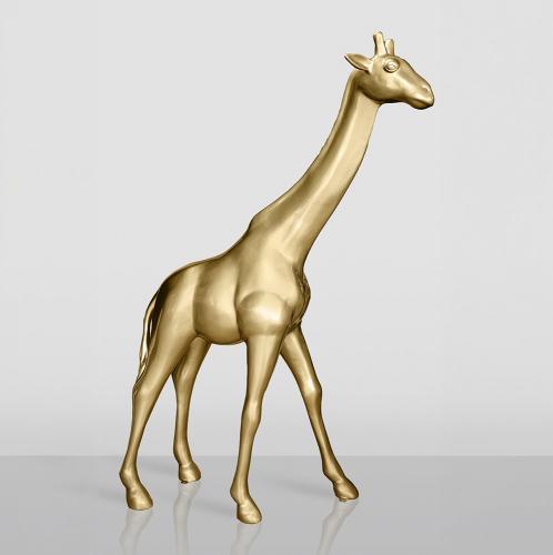 Luxury Gold Life-Size Giraffe Sculpture – 230 cm by Luxury Group International