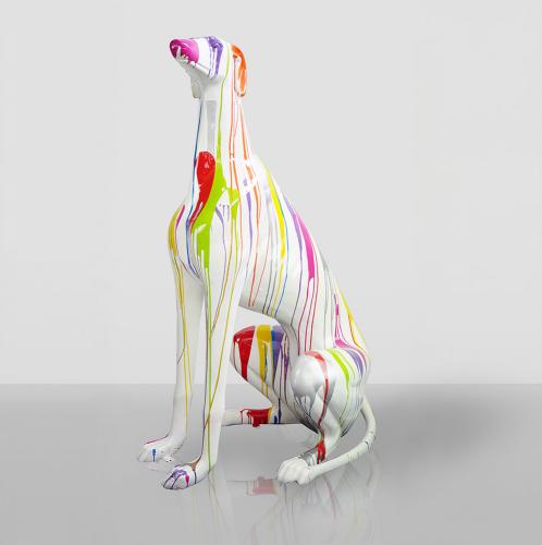 Luxury Trash Edition Greyhound Sculpture – 180 cm by Luxury Group International