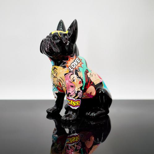 Luxury Pop Art French Bulldog Figurine – Comic Design by Luxury Group International