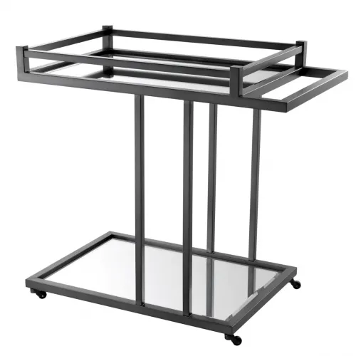 Luxury Bevelled Mirror Glass Hills Trolley