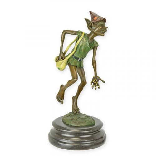 Luxury Bronze Goblin Sculpture – Sowing Seeds Figurine