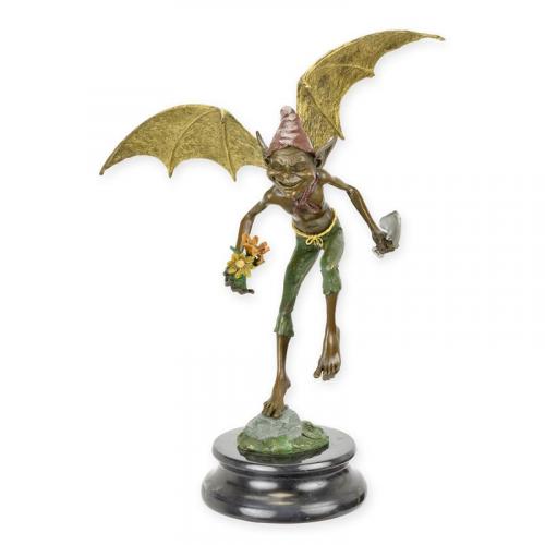 Luxury Bronze Winged Goblin Sculpture Figurine