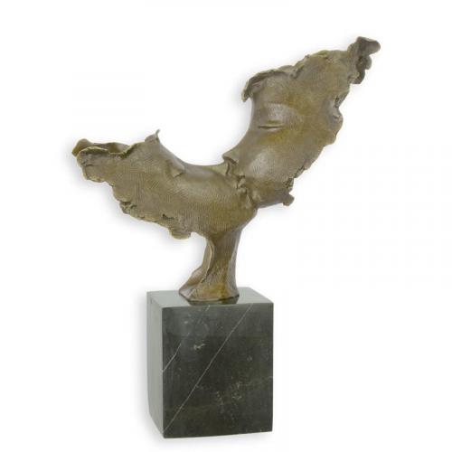 Luxury Bronze Kissing Faces Sculpture 45 cm by Luxury Group International