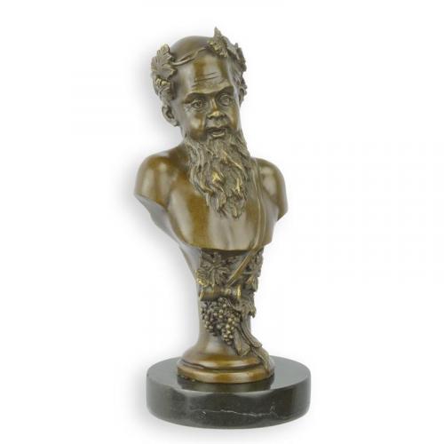 Luxury Bronze Bacchus Bust Sculpture 20 cm