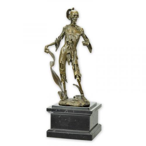 Luxury Bronze Memento Mori Sculpture - 33 cm by Luxury Group International