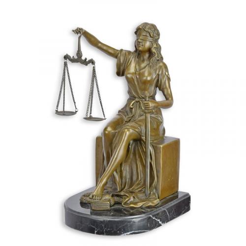 Luxury Bronze Lady Justice Bookend Sculpture by Luxury Group International