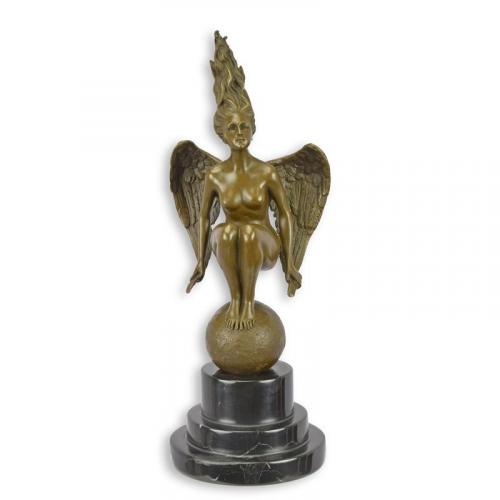 Luxury Bronze Classical Figurative Winged Female Sculpture – Artistic | 35 CM by Luxury Group International