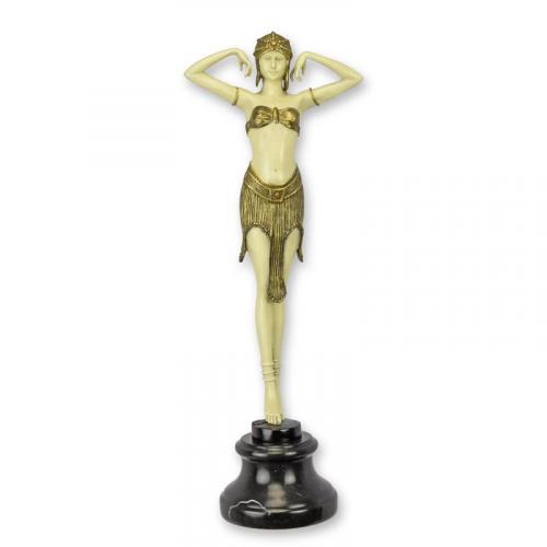 Luxury Bronze Scarab Dancer Sculpture – 49 CM by Luxury Group International