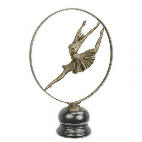 Luxury Bronze Ring Dancer Sculpture – 48 CM
