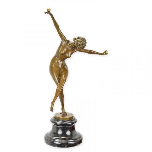 Luxury Bronze Ball Dancer Sculpture – 42 CM