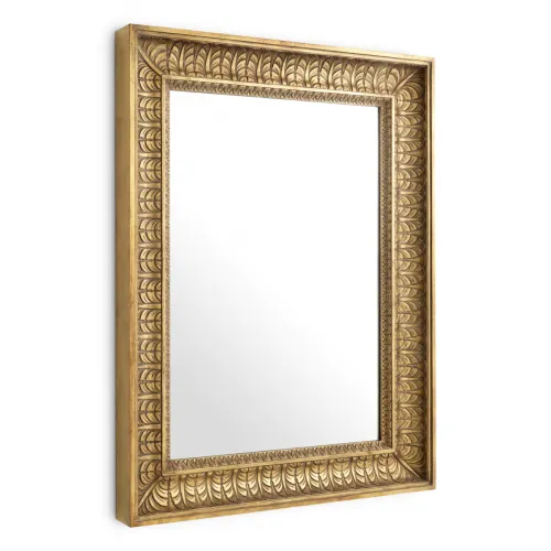 Luxury Antique Gold Finish Square Mirror by Luxury Group International