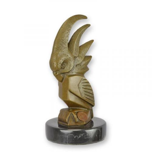 Luxury Bronze Art Deco Cockatoo Car Mascot – 16 CM